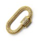 Brass Clasp Oval w/ Zircon 17x29mm