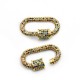 Brass Clasp Oval w/ Zircon 17x29mm