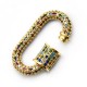 Brass Clasp Oval w/ Zircon 17x29mm