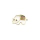 Brass Connector Elephant w/ Zircon & Enamel 14x17mm