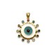 Pendentif en Laiton émaillé et Zircons 23mm