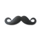 Zamak Painted Pendant Moustache 43x13mm