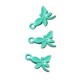 Zamak Painted Casting Charm Dragonfly 21x12mm