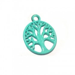 Charm Arbre de vie Peint en Zamak 18 mm