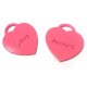 Zamak Painted Casting Charm Heart 20x22mm