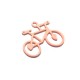 Zamak Painted Casting Pendant Bike 24x39mm