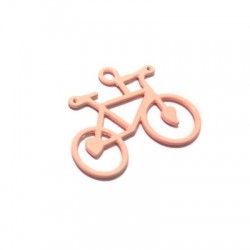 Pendentif en Zamak Peint Vélo 24 x 39 mm