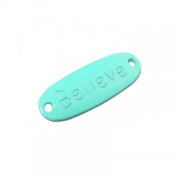 Connecteur Peint en Zamak « Believe » 35 x 9 mm