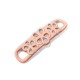 Conector de Metal Zamak en Color Chapa Flores 38x12mm
