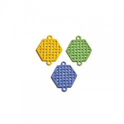 Conector de Metal Zamak Efecto Goma Hexágono 19x17mm