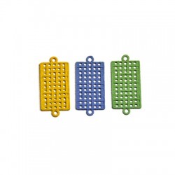 Connecteur Rectangulaire Effet Caoutchouc en Zamak 25 x 15 mm
