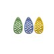 Zamak Rubber Effect Pendant Teardrop 15x29mm