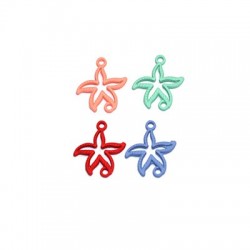 Connecteur Effet Caoutchouc en Zamak Étoile de mer 16 x 18 mm