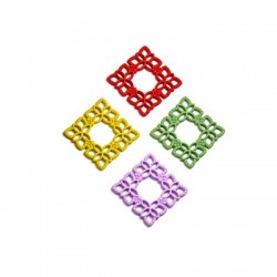 Conector de Metal Zamak Efecto Goma Rombo 16mm