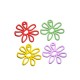 Colgante de Metal Zamak Efecto Goma Flor 25mm
