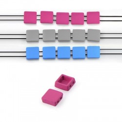 Zamak Rubber Effect Slider Square 8mm