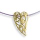 Brass Cast Heart 22x36mm