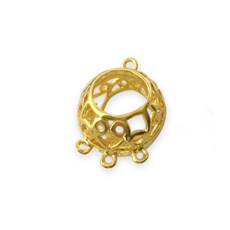 Brass Cast Ball with 3 rings 17x13mm