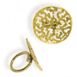 Μεταλλικό Ορειχάλκινο (Μπρούτζινο) Δαχτυλίδι Λουλούδι 30mm