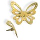 Brass Cast Finger Ring Butterfly 38x31mm
