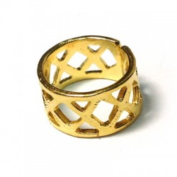 Bague en Laiton Coulé Chevalier « X » 60 x 11 mm