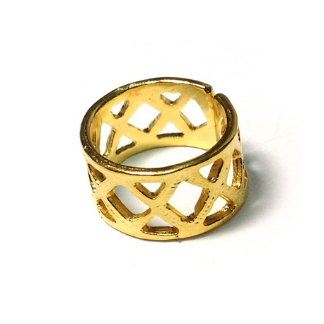 Brass Cast Chevalier Ring "X" 60x11mm