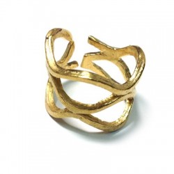 Bague en Laiton Coulé Chevalier « X » 60 x 11 mm