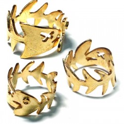 Bague Chevalier Poisson en Laiton Coulé 60 x 12 mm