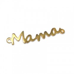 Connettore in Metallo Ottone Scritta "Mama" 35x7mm