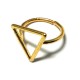 Brass Cast Finger Ring Triangle 15mm