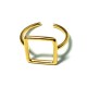 Brass Cast Finger Ring Square 18mm