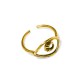 Brass Cast Finger Ring Eye 14x10mm