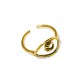 Brass Cast Finger Ring Eye 14x10mm
