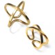 Brass Cast Set Ring Double 'X'