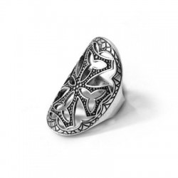 Bague en Laiton Coulé en Forme de Croix 37 x 21 mm