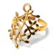 Brass Cast Chevalier Ring Lace 15x22mm