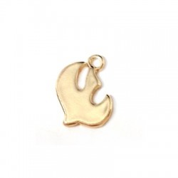 Breloque Pigeon en Métal/Laiton 10x11mm