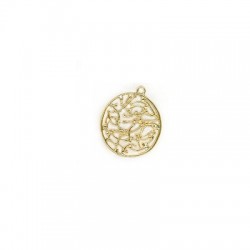 Pendentif Rond en Métal/Laiton 17,5mm