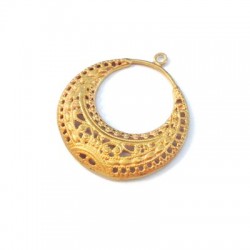 Brass Cast Pendant Round 27mm