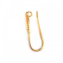 Brass Earring Eco Hook 21mm with 1 Loop