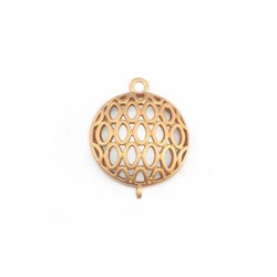Connettore in Metallo Ottone Filigrana Rotonda 16mm