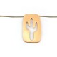 Brass Cast Rectangular Cactus 15x25mm