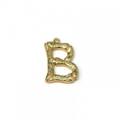 Brass Pendant Letter "B" 15x22mm