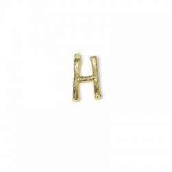 Brass Pendant Letter "H" 13x21mm