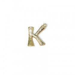 Brass Pendant Letter "K" 16x19mm