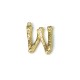 Brass Pendant Letter "W" 20x21mm