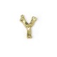 Brass Pendant Letter "Y" 17x22mm