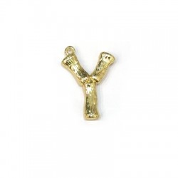 Brass Pendant Letter "Y" 17x22mm