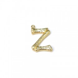 Brass Pendant Letter "Z" 17x21mm