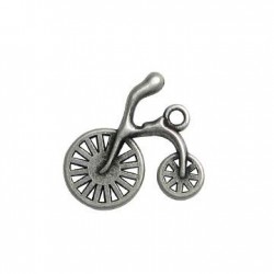 Breloque Bicyclette en Métal/Zamac, 24x27mm